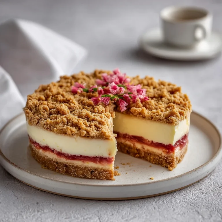 Delicious Rhubarb Crumble Cheesecake Recipe Youll Love