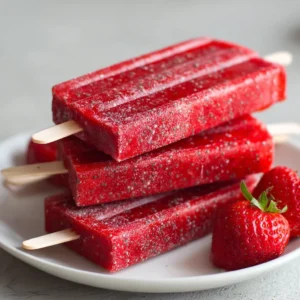 Delicious Strawberry Chia Seed Popsicles Recipe for Summer Fun