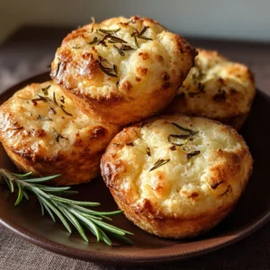 Garlic Rosemary Focaccia Muffins (Soft, Fluffy & Easy Homemade Bread Recipe)