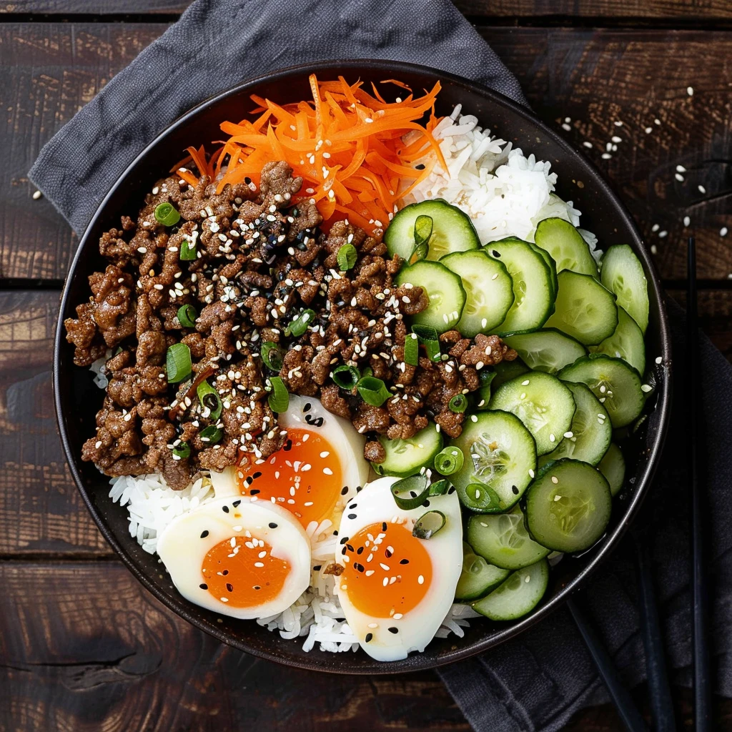 Ground Beef Bulgogi Bowl