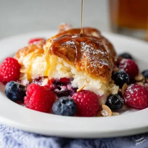 Overnight Mixed Berry Croissant Breakfast Casserole