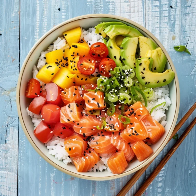 Salmon Avocado Poke Bowl