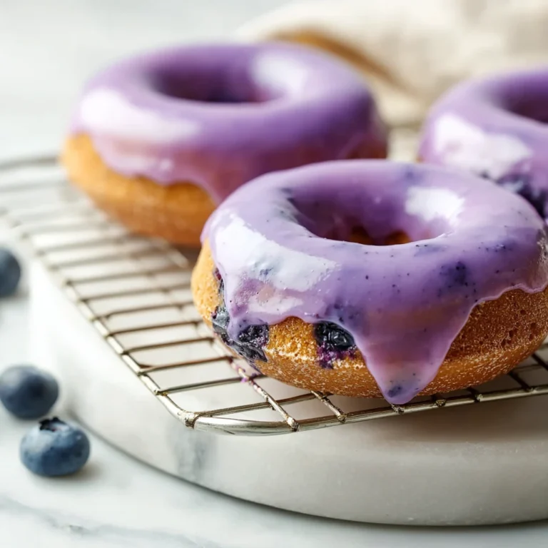 Soft Fluffy Baked Blueberry Donuts