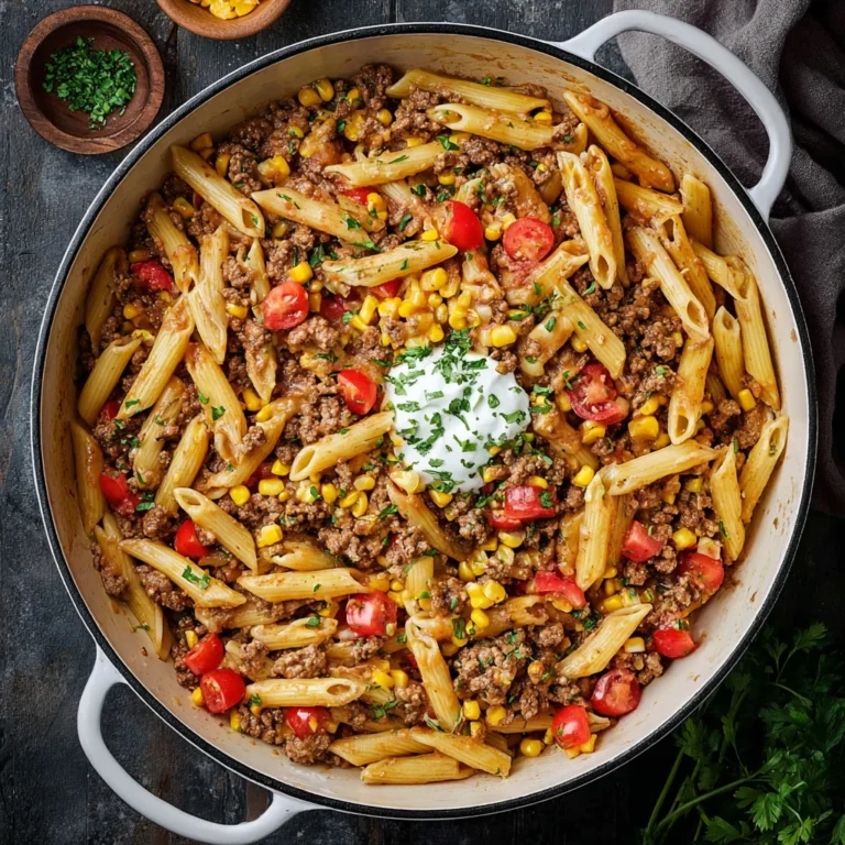 Southwest Ground Beef Pasta