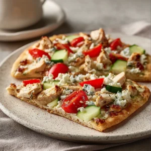 Tasty Mediterranean Chicken Flatbread Recipe for Easy Meals