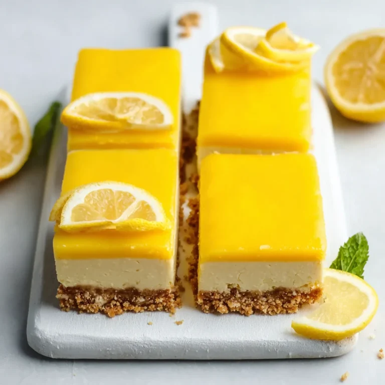 Nobake Vegan Lemon Cheesecake Bars