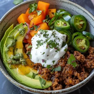 Viral Ground Beef Hot Honey Bowl