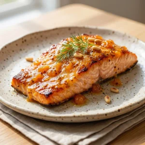 Apricot Dijon Glazed Salmon