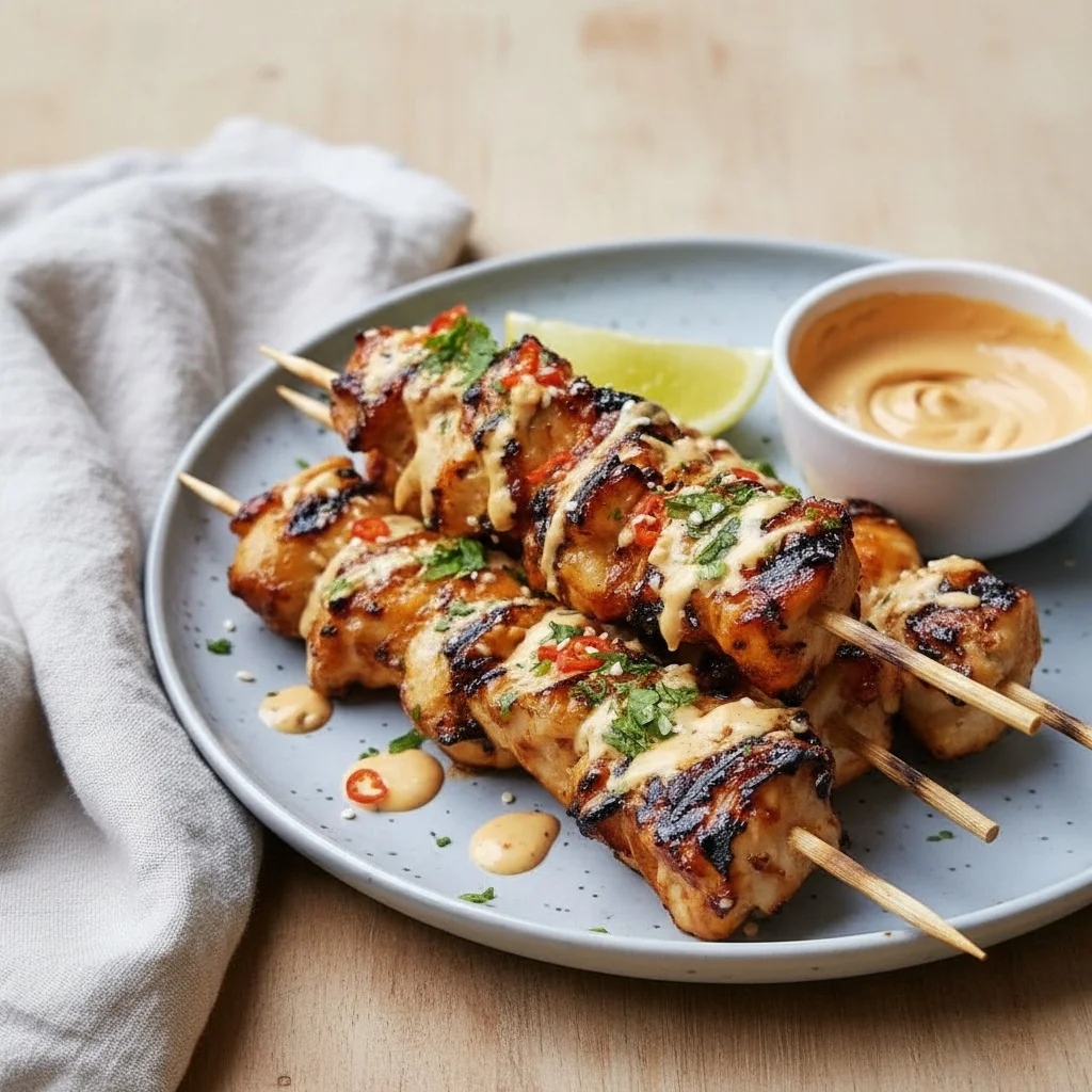 Bang Bang Chicken Skewers