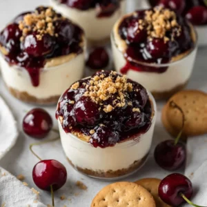Cherry Cheesecake Dip Bowls Easy Dessert Recipe