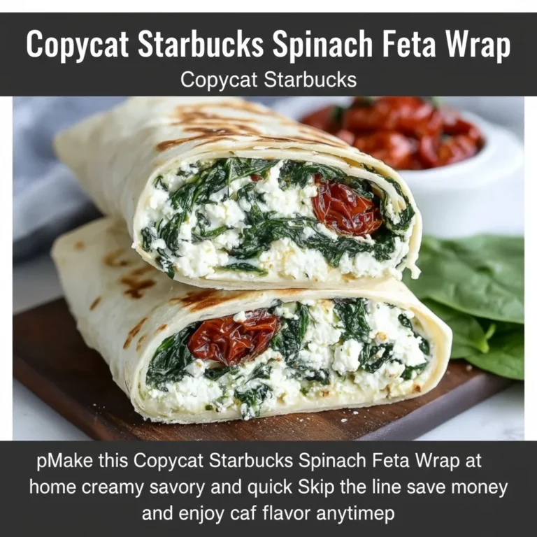 Copycat Starbucks Spinach Feta Wrap