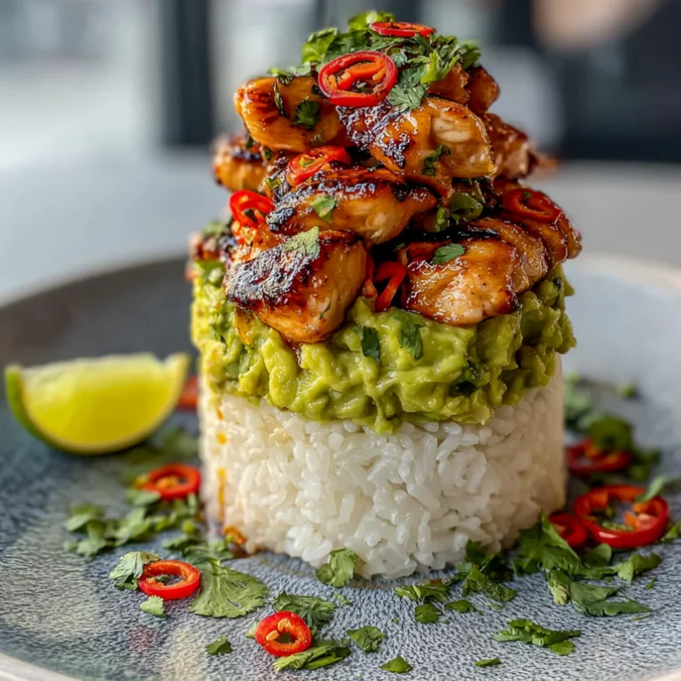 Honey Lime Chicken Avocado Stack