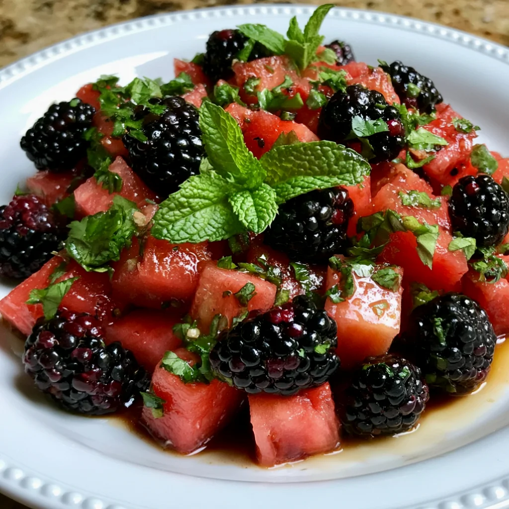 Balsamic Watermelon & Blackberry Salad