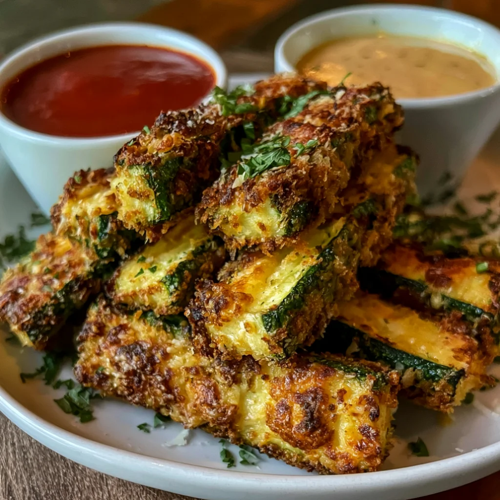 Crispy Parmesan Crusted Zucchini Fries Air Fryer