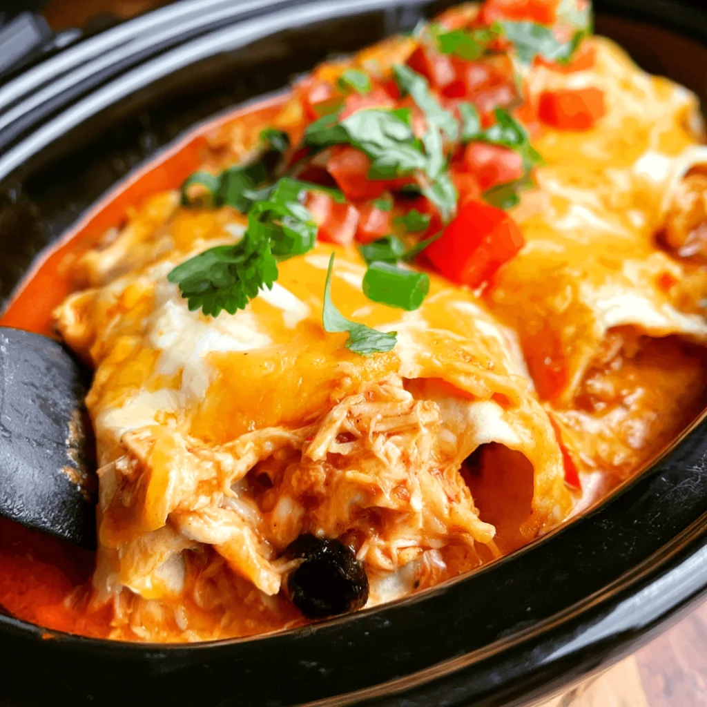 Crock Pot Chicken Enchiladas