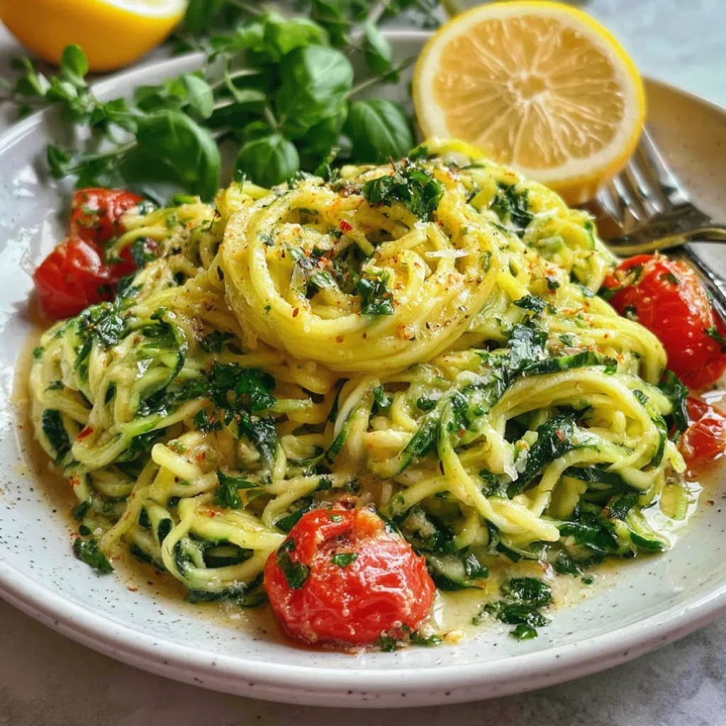 Fresh Lemon Butter Zucchini Noodles