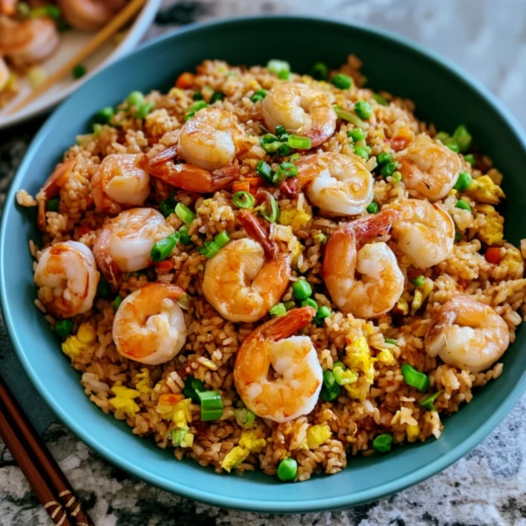 Juicy Garlic Butter Shrimp Fried Rice