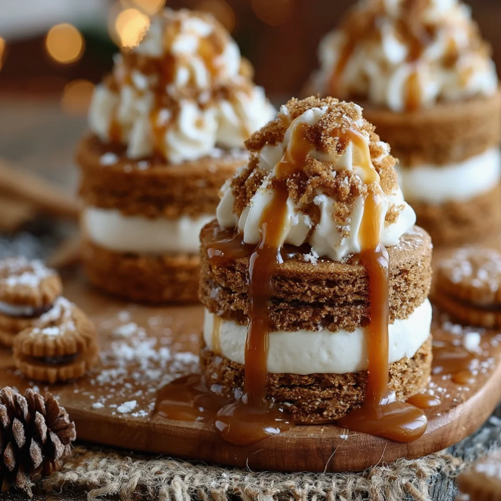 Mini No-Bake Gingerbread Icebox Cakes