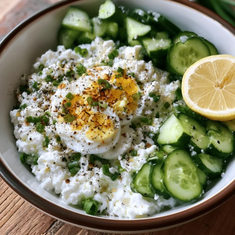 high protein cucumber & cottage cheese bowl