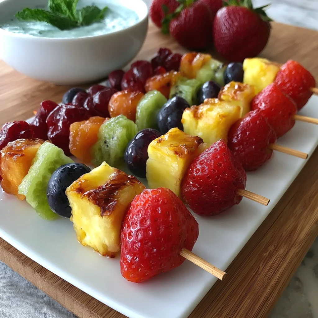 Perfect Easy Rainbow Fruit Kabobs